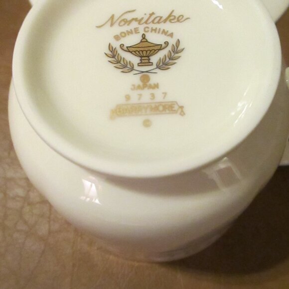 VTG Set 2 Noritake Bone China Barrymore Pattern Tea Cups And Saucers 9737 EXC - Picture 7 of 7